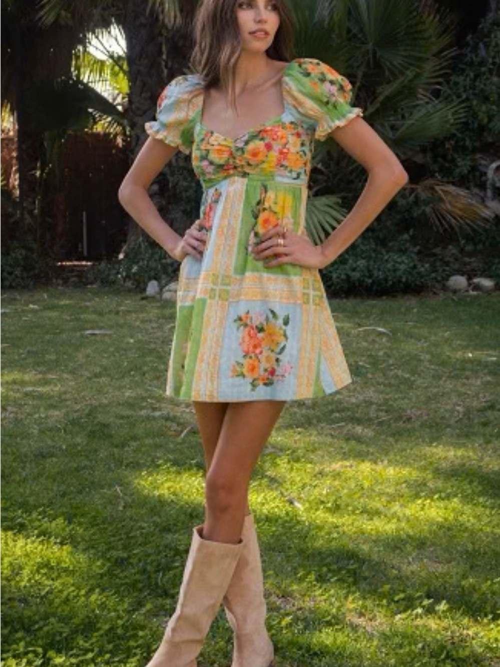 Show Me Your Mumu Annabelle Mini Dress Country Bouquet Floral Medium